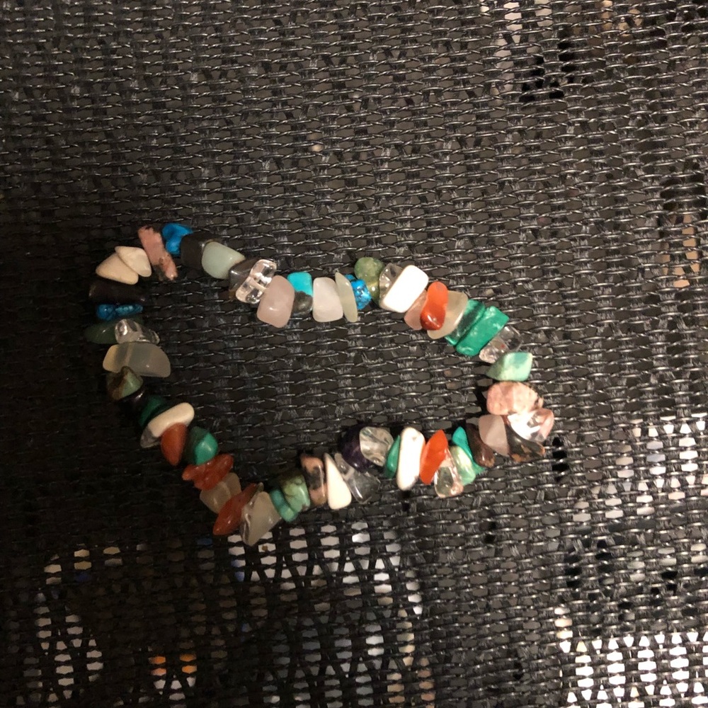 Multiple Stone Chip Stretch Bracelet- 529 $15 or $12 w/offer